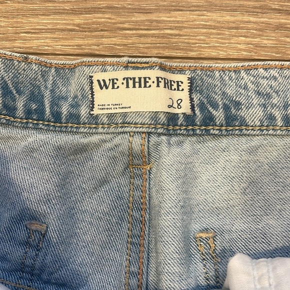 Free People Light Blue Wide-Leg Jeans size 28 Free Bird Blue - Picture 3 of 8